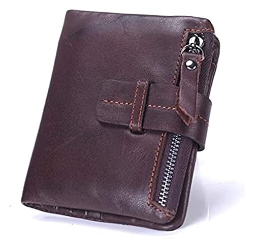LOKAXXZU Visitenkartenkoffer Leder Multifunktionen Bankhalter Kreditpass Organizer Brieftasche Brieftasche (Kaffee) von LOKAXXZU