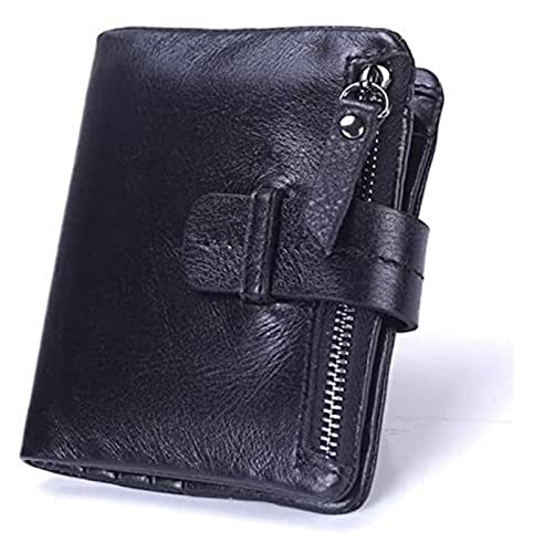LOKAXXZU Visitenkartenkoffer Leder Multifunktionen Bankhalter Kreditpass Organizer Brieftasche Brieftasche (schwarz) von LOKAXXZU