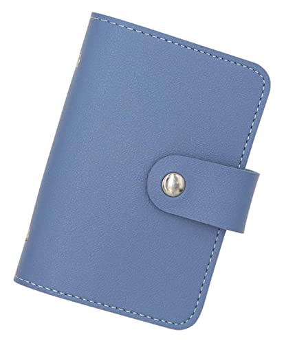 LOKAXXZU Visitenkartenkoffer Leder Multifunktionsbankenhalter Kreditpass Kupplung Organizer Brieftasche (blau) von LOKAXXZU