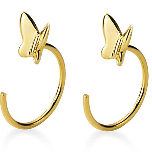 Modeohrringe, S925 Ohrringe, Damen Butterfly Short Ohr Haken En, 925 Modeohrringe, S925 Ohrringe, Damen Butterfly Short Ohr Haken En, 925 von LOKAXXZU