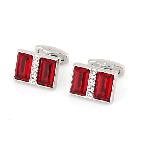 Nachahmung Kristall Silber Französisch Manschettenknöpfe Hochzeits Männer einheimische Kleidungsmanschettenschnalle von LOKAXXZU