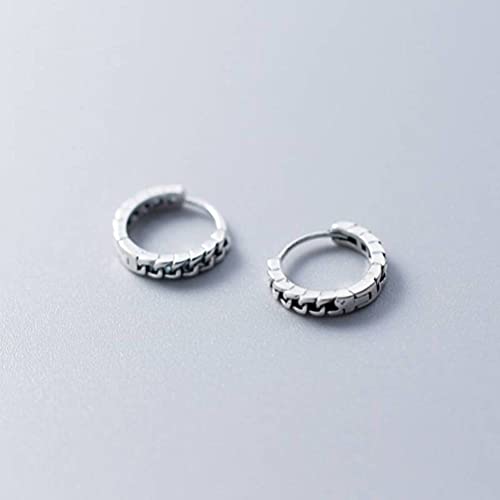 Ohrringe, S925 Weißer Pilzschnalle, Damen japanische Mode einfacher Seilschloss Ohrschnalle Twist Ohrschmuck S925 Weiße Ohrringe Schnalle von LOKAXXZU