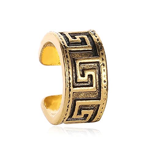 Ohrringe Geschenke für Frauen, Ohrverzierungen Hipster Retro Hollow Ohrknochen Clip Clip Nationale Muster einzelner männlicher und weiblicher Ohrringe von LOKAXXZU