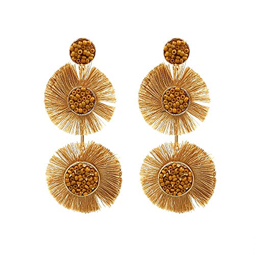 Ohrringe Geschenke für Frauen, übertriebene Ohrringe Bohmian fließende Sulfide auf Frauenkreuzzubehör von LOKAXXZU