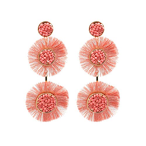 Ohrringe Geschenke für Frauen, übertriebene Ohrringe Bohmian fließende Sulfide auf Frauenkreuzzubehör von LOKAXXZU