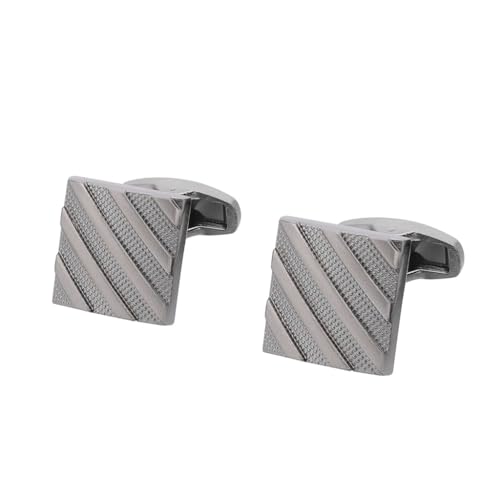 Quadratische graue Herrenanzug Hemd Manschettenknopf Business Hochzeitshülse Nägel von LOKAXXZU