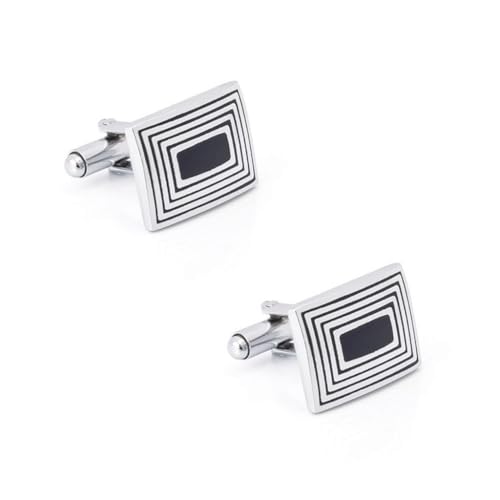 Rechteckige Marine Tropföl Vintage Metallmanschettenknöpfe für Männer Französische Manschettenknöpfe von LOKAXXZU