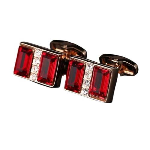 Rote Kristall French Manschettenknöpfe Herrenärmel-Hemd Manschettenknöpfe von LOKAXXZU