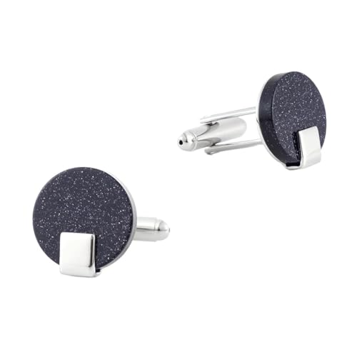 Runde goldene Sandsteinstar Stone Metall Manschettenknöpfe für Männer Französische Manschettenknöpfe von LOKAXXZU