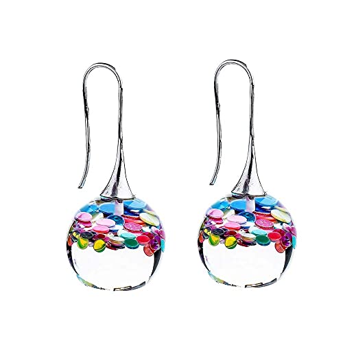 S Armband Charme, Harzmagierohrringe Ohrringe Frauen hundert farbige Glasohrringe Ohrringe Ohrhörer von LOKAXXZU