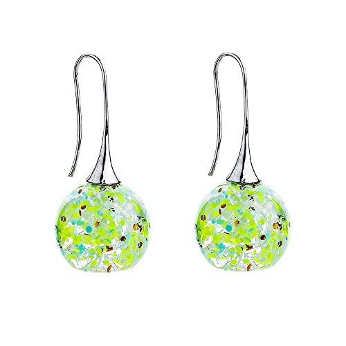 S Armband Charme, Harzmagierohrringe Ohrringe Frauen hundert farbige Glasohrringe Ohrringe Ohrhörer von LOKAXXZU