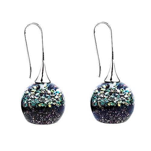 S Armband Charme, Harzmagierohrringe Ohrringe Frauen hundert farbige Glasohrringe Ohrringe Ohrhörer von LOKAXXZU