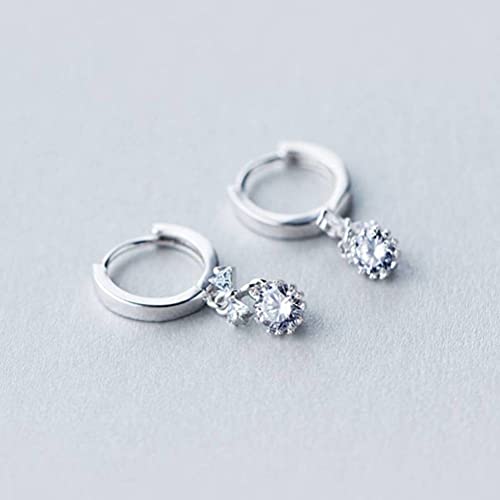 S925 Weißer Pilzschnalle, Damen -Diamant -Bogenohrringe Ohrringe Ohrringe für Frauen Paar S925 von LOKAXXZU