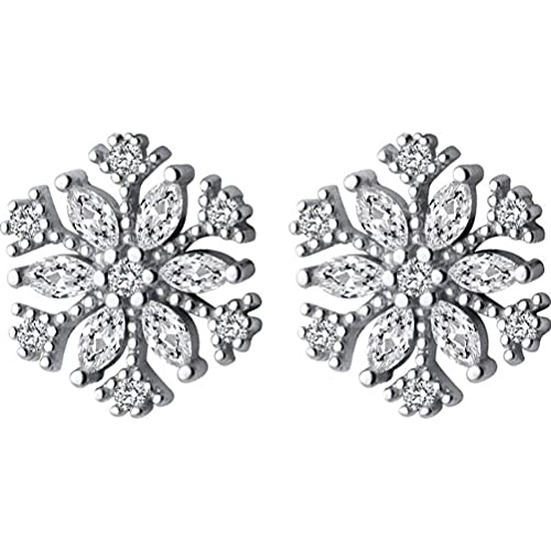 S925 White Stud Ohrringe, Mode der japanischen Mode für Frauen im japanischen Stil romantische, diamantbezogene Schneeflockenohrringe Ohrringe Paar S925 S925 White Stud Ohrringe, Mode der japanischen Mode für Frauen im japanischen Stil romantische, diamantbezogene Schneeflockenohrringe Ohrringe Paar S925 von LOKAXXZU
