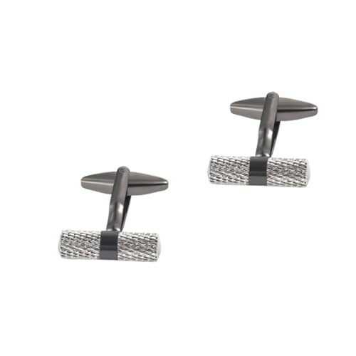 Silberzylinder Metall Manschettenknöpfe Männer französische Manschettenknöpfe Hemdanzug Accessoires von LOKAXXZU