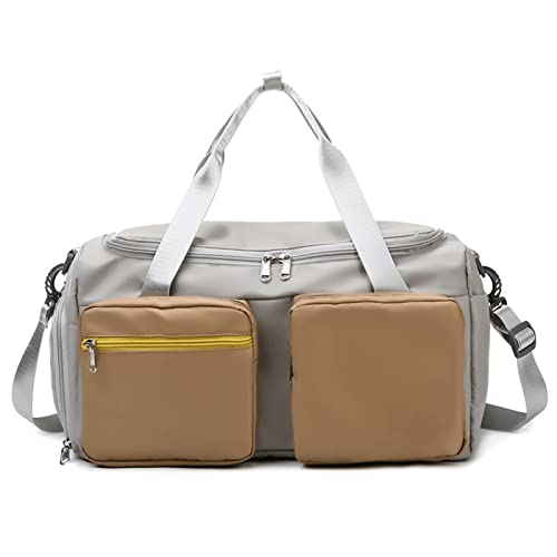 Sports -Reisetaschen, Männer Frauen Fitness Training Trockene Wet -Fitness -Taschen wasserdichte Reise -Umhängetaschen (Farbe: F, Größe: 24 * 26 * 45 cm) von LOKAXXZU