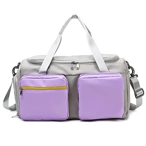 Sports -Reisetaschen, Männer Frauen Fitness Training Trockene Wet -Fitness -Taschen wasserdichte Reise -Umhängetaschen (Farbe: F, Größe: 24 * 26 * 45 cm) von LOKAXXZU