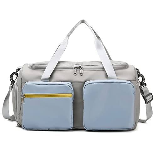 Sports -Reisetaschen, Männer Frauen Fitness Training Trockene Wet -Fitness -Taschen wasserdichte Reise -Umhängetaschen (Farbe: F, Größe: 24 * 26 * 45 cm) von LOKAXXZU