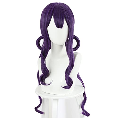 Toilettengebundene Hanako-Kun Aoi Akane Perücke 60 cm Lange lockige wellige Cospaly Perücken Halloween Carnival Kostüm Party Perücke Lila Anime Perücke Aoi Akane von LOKAXXZU