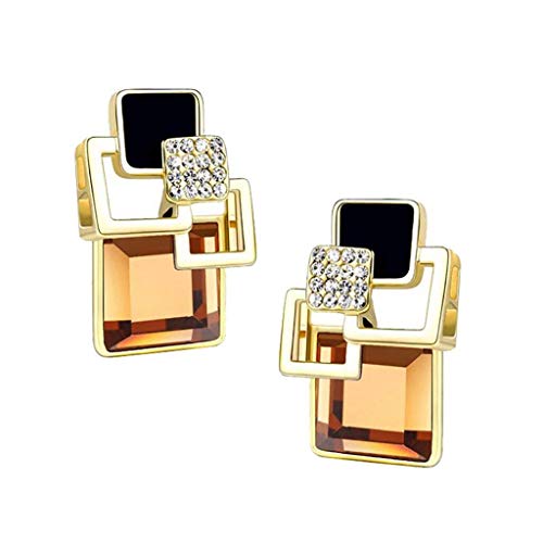 Vintage Square Crystal Geometrische Ohrringe Vintage Mode künstliche Kristall dekorative Party Dating Schmuck Geschenk für Frauen von LOKAXXZU