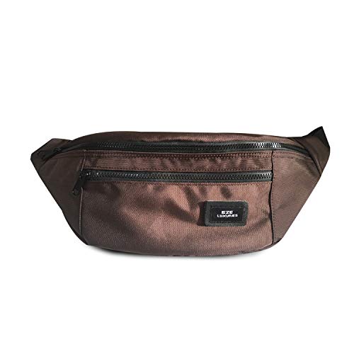 Wolfum Unisex Taillenbeutel Fanny Belt Pack Brust Schlinge für Jungen Mädchen Teenager Outdoor Travelling Mountaineering Sportwanderung Running Party Leichte Umhängetasche langlebig Nylon Brown von LOKAXXZU