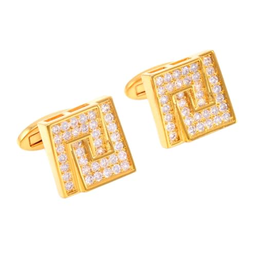 Zirkon Manschettenknöpfe Herrengeschäft Französisch Hemd Manschetten Frauenhemd Kristallhülle Knopf von LOKAXXZU