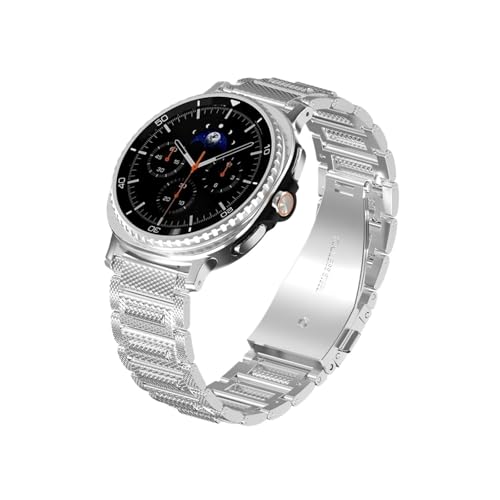 Metall-Edelstahlarmband ohne Lücken, passend for Samsung Galaxy Watch 8 40 mm 44 mm/ 8 Classic, Ersatzarmband(Sliver,For Galaxy Watch 8 40mm) von LOKLNEYK