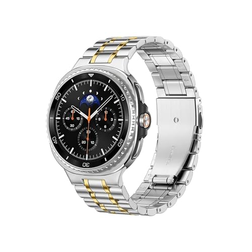 Metall-Edelstahlarmband passend for Samsung Galaxy Watch 8 Classic 46 mm/Watch8 40 mm 44 mm(Black Green) von LOKLNEYK