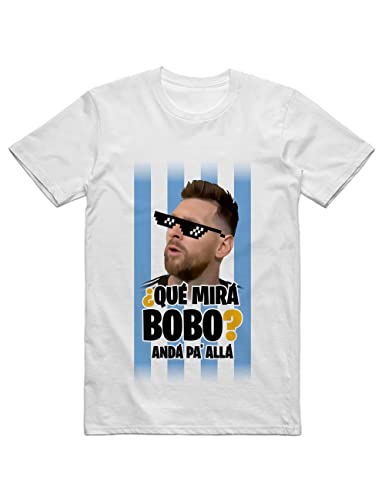 LOKOMOTO T-Shirt Argentinien Weltmeisterschaft 2022, Messi Weltmeister T-Shirt, Wir sind Champions., weiß, M von LOKOMOTO