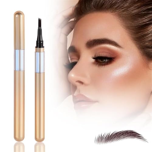 Magischer Augenbrauenstift, mit einem Applikator mit Mikro-Gabelspitze. 3D-wasserfester Microblading-Augenbrauenstift, Konturstift-Augenbrauenpinsel, der mühelos natürlich aussehende Brauen erzeugt(Co von LOKORI