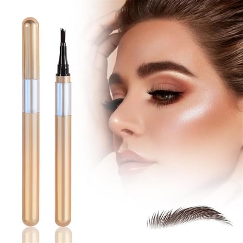 Magischer Augenbrauenstift, mit einem Applikator mit Mikro-Gabelspitze. 3D-wasserfester Microblading-Augenbrauenstift, Konturstift-Augenbrauenpinsel, der mühelos natürlich aussehende Brauen erzeugt(Co von LOKORI