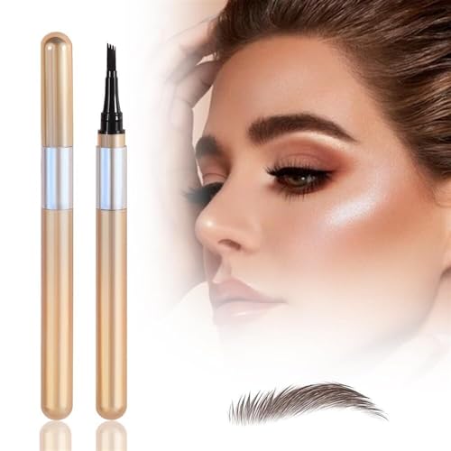 Magischer Augenbrauenstift, mit einem Applikator mit Mikro-Gabelspitze. 3D-wasserfester Microblading-Augenbrauenstift, Konturstift-Augenbrauenpinsel, der mühelos natürlich aussehende Brauen erzeugt(Co von LoKori