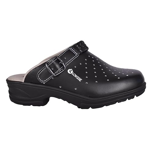 LOKSSE Damen Hi Hill Professional PU Clogs – Leder Berufsschuhe - Orthopädische Exzellenz, EN ISO 20347 Zertifiziert, und Himmlischer Komfort von LOKSSE