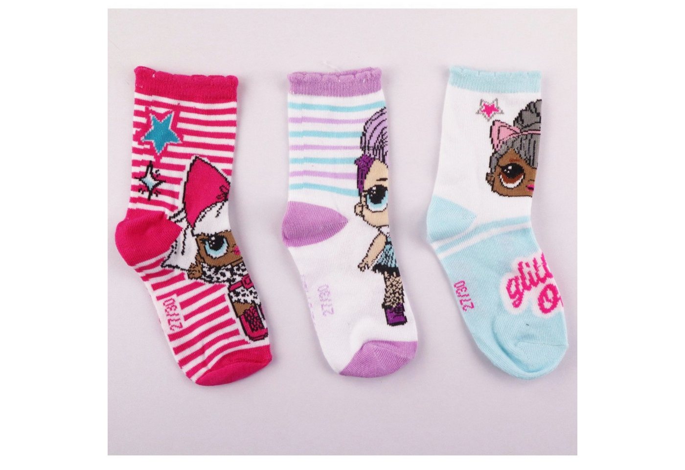 L.O.L. SURPRISE! Langsocken LOL Surprise Girls Mädchen Socken im 3er Pack (3-Paar) Gr. 23 bis 34 von L.O.L. SURPRISE!