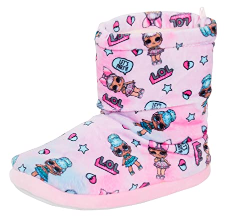 LOL Überraschungspuppen Mädchen Slipper Boots Für Kinder Hausschuhe Kunstpelz Gefütterte Warme Stiefel Hausschuhe, Rosa, 31-32 EU von LOL Surprise