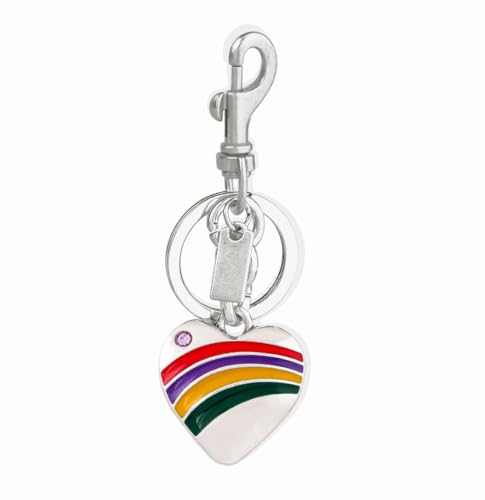 LOLAHA Taschenanhänger in Herzform für Handtaschen, Geldbörsen, Zubehör, niedlicher Regenbogen-Taschen-Charm-Kette LOLAHA Taschenanhänger in Herzform für Handtaschen, Geldbörsen, Zubehör, niedlicher Regenbogen-Taschen-Charm-Kette von LOLAHA