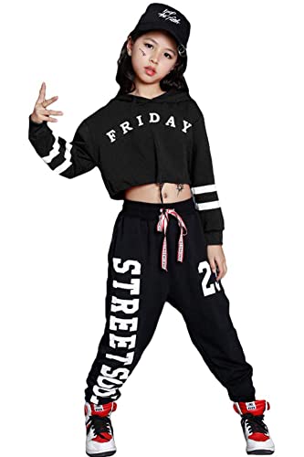 Hip Hop Kleidung Mädchen,Kinder Streetdance Klamotten Outfit von LOLANTA