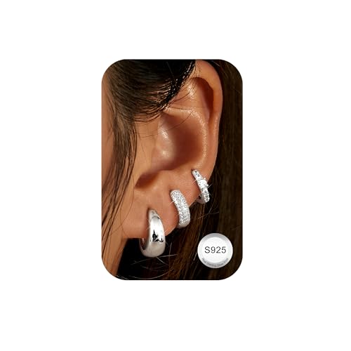 LOLIAS 3 Paar Creolen Silber 925 Klein Hypoallergen Ohrringe Schlafen Kreolen Set Schmuck Damen LOLIAS 3 Paar Creolen Silber 925 Klein Hypoallergen Ohrringe Schlafen Kreolen Set Schmuck Damen von LOLIAS