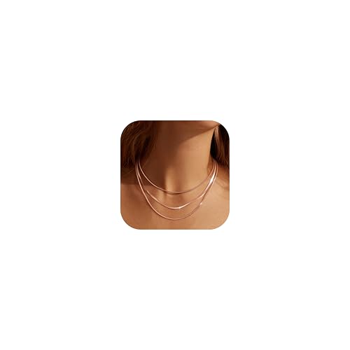 LOLIAS 3 Teilige Gold/Silber Schlangenkette Halskette Damen Gold Edelstahl Flache Kette Verstellbare Feine Dicke Schlangen Choker 1/3 MM Breite Längen 35/40/45 cm Kette Frauen Schmuck LOLIAS 3 Teilige Gold/Silber Schlangenkette Halskette Damen Gold Edelstahl Flache Kette Verstellbare Feine Dicke Schlangen Choker 1/3 MM Breite Längen 35/40/45 cm Kette Frauen Schmuck von LOLIAS