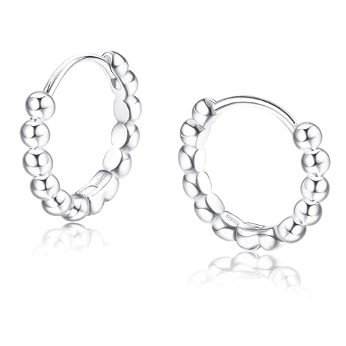 LOLIAS Creolen Silber 925 Klein, 925 Sterling Silber Ohrringe Creolen, Ohrringe Kreolen für Damen Mädchen, Nickelfrei Hypoallergen Schlafen Knorpel Huggie Rund Silber Creolen 10MM LOLIAS Creolen Silber 925 Klein, 925 Sterling Silber Ohrringe Creolen, Ohrringe Kreolen für Damen Mädchen, Nickelfrei Hypoallergen Schlafen Knorpel Huggie Rund Silber Creolen 10MM von LOLIAS