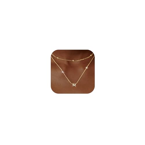 LOLIAS Gold Layered Kette mit Buchstaben 14K Gold Vergoldete Personalisierte Buchstaben Anhänger Kette mit Namen Winzige Initiale Choker Perlen Kette Buchstabenkette für Damen Mädchen Schmuck M LOLIAS Gold Layered Kette mit Buchstaben 14K Gold Vergoldete Personalisierte Buchstaben Anhänger Kette mit Namen Winzige Initiale Choker Perlen Kette Buchstabenkette für Damen Mädchen Schmuck M von LOLIAS