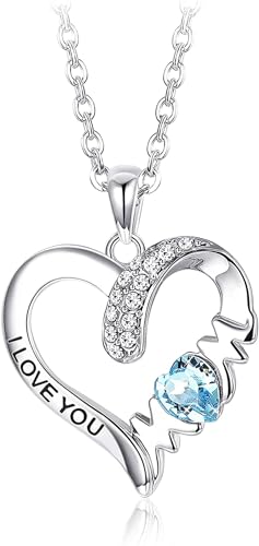 LOLIAS Mama Halskette 925 Sterling Silber Herz Anhänger Geschenke für Mama Mutter Oma Muttertag Halskette Ich Liebe Dich Mama Geburtstags schmuck Mutter tagsge Schenk von LOLIAS