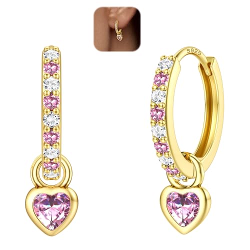 LOLIAS Ohrringe Silber 925 Creolen für Damen Mädchen Huggie Creolen Ohrringe mit Herz Klein Creolen Gold mit Anhänger Hypoallergene Kinder Ohrringe Silber Mädchen LOLIAS Ohrringe Silber 925 Creolen für Damen Mädchen Huggie Creolen Ohrringe mit Herz Klein Creolen Gold mit Anhänger Hypoallergene Kinder Ohrringe Silber Mädchen von LOLIAS