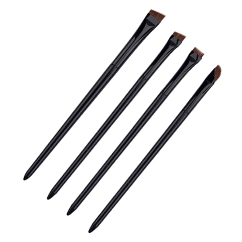 LOLIPPYY 1 Satz Eyeliner Pinselset Teiliges Set für Präzises Augen Make Up Flache und Schräg Zulaufende Pinsel für Eyeliner und Augenbrauen Multifunktional und Einfach Anzuwenden von LOLIPPYY