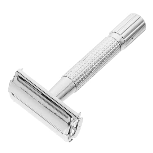 LOLIPPYY 1 Satz Manueller Rasierer Retro Rasierer mit Langem Wechselbare Klingen Geschlossener für Präzise Bart und Gesichtsrasur Einfach zu Reinigen und Hygienisch von LOLIPPYY