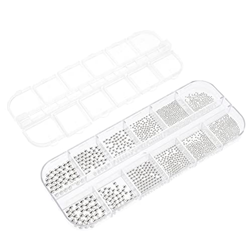 LOLIPPYY 1 Schachtel Fashionable Nail Studs Metallperlen für Diy Maniküre Deko Vielseitig Einsetzbar für Nägel Handys Notizbücher Mehr Langlebig Einfach Anzubringen Perfektes Nageldesign von LOLIPPYY