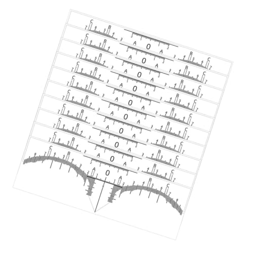 LOLIPPYY 10 Stück Einweg Augenbrauen Lineal Aufkleber Präzise Positionierung Praktische Schablone für Augenbrauen Gestaltung Kompatibel mit Markern und Stiften Schnelles Exaktes Formen von LOLIPPYY