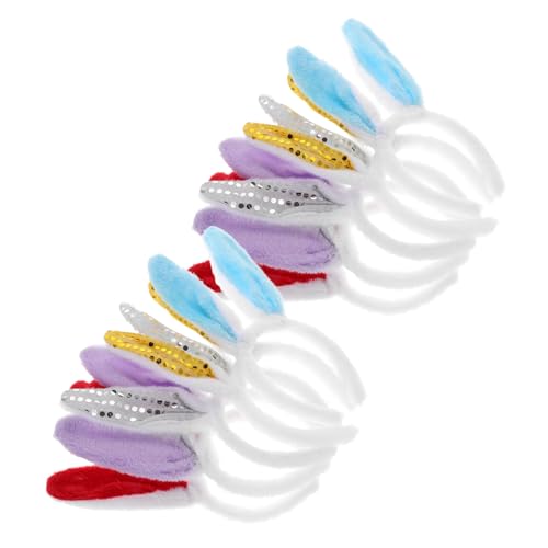 LOLIPPYY 10 Stück Osterhasen Haarreifen Set Gemischte Stile Leichte und Bequeme Haarschmuck für Kostümpartys Karneval und Cosplay von LOLIPPYY