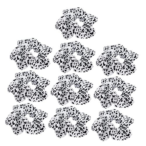 LOLIPPYY 10 Stück Teiliges Haargummi mit Langlebigem Elastischem Kuhmuster Rutschfester Pferdeschwanzhalter für Mädchen Modischer Haarschmuck Geeignet für Alltag Sport und Make Up von LOLIPPYY