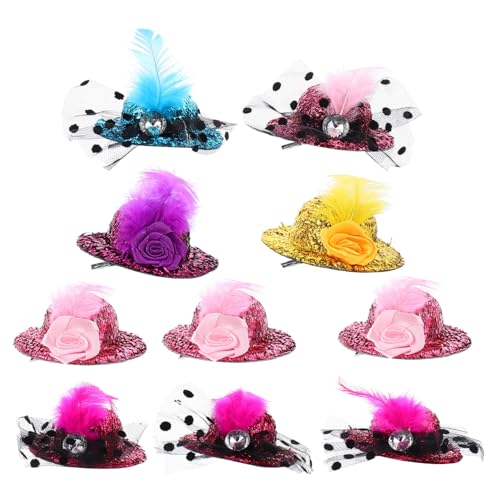 LOLIPPYY 10 Stück Teiliges Haarklammer Mädchen Hut Haarclips Glänzend Haarschmuck von LOLIPPYY